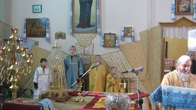 Orphans serving during Liturgy in Boryslav church